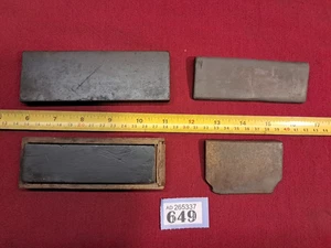 Job Lot of Honing Sharpening Stones. The 2 on the Left Side Likely Natural Stone - Picture 1 of 11