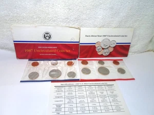 1987 Uncirculated Coin Set U.S Mint Original Government Packaging - Picture 1 of 7