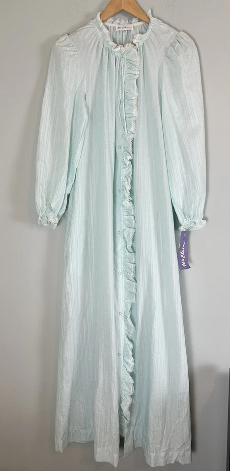 Camisón vintage Miss Elaine con volantes delanteros a presión pradera cottagecore pequeño nuevo con etiquetas Foto 1 de 4