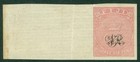 Fiji 1876-77. 6d imperf sheet marginal example on laid paper. Lightly mounted...