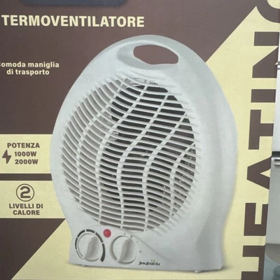 Termoventilatore 2000W Termostato Regolabile Portatile Caldo Bagno Stufa Stanza - Immagine 1 di 4