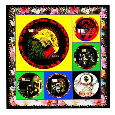 VOLBEAT DANISH ROCK BAND 🇩🇰 FIVE LARGE ROCK N’ ROLL PIN Foto 1 de 4