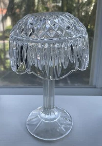 Irish Shannon Lead Crystal 2 Piece Pedestal Fairy Light Clear 9 In . - Picture 1 of 6