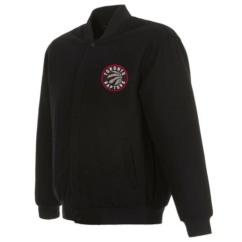 NBA Toronto Raptors  JH Design Wool Reversible Jacket  With 2 Front Patches Logo Cover