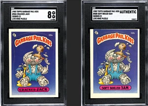 1985 Topps Garbage Pail Kids Cracked Jack 58a Soft Boil Sam 58b - Bild 1 von 1