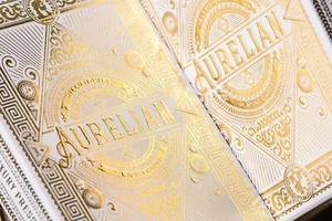 Ellusionist White Aurelians Roman Gold Foil Playing Cards Magic Poker - Picture 1 of 10