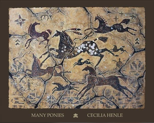 Many Ponies Art Print by Cecilia Henle - Horse Pony Wealth Native American Tribe - Picture 1 of 8