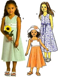 WOW! MÄDCHEN A-LINIE SOMMER SOMMER SOMMER SOMMERKLEID oder KLEID SCHNITTMUSTER 6-8 McCalls 5307 - Bild 1 von 3