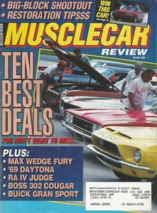 MUSCLE CAR REVIEW 1991 OCT - AMX, CROSS-BOSS, SS426 - Imagen 1 de 1