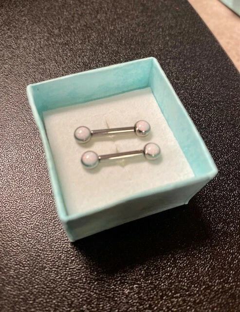 Barra de pezón 12 g, 12 mm, titanio, pasador de empuje  Foto 1 de 1