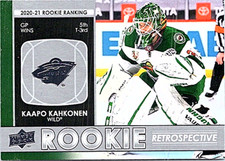 2021-22 Upper Deck Series 1 Rookie Retrospective #RR-10 Kaapo Kahkonen 