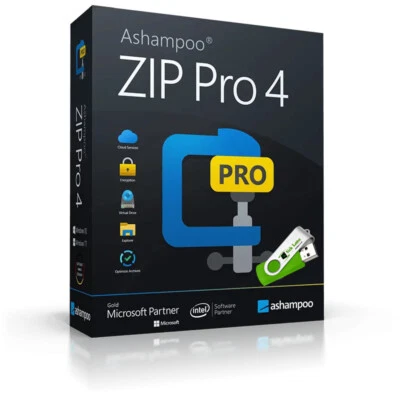 Ashampoo ZIP Pro 4 - File archiver compress, encrypt backup data Windows 11 32gb - Image 1 of 4