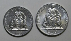 *VATICANO PIO XII 5+10 LIRE 1948 FDC - Picture 1 of 2