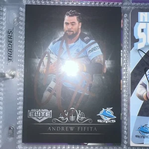 Andrew Fifita Signed 2018 Elite Parallel NRL card Cronulla Sharks - Picture 1 of 1
