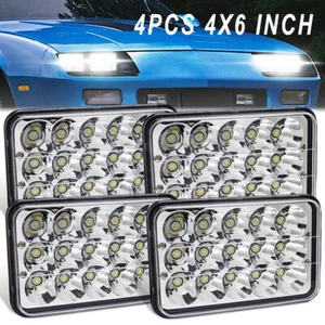 4x Square 4x6" LED Headlights Sealed Hi/Lo Beam Bulbs for Chevy EI Camino Camaro - Picture 1 of 12