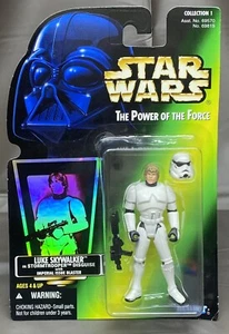 Star Wars Power Of The Force Luke Skywalker Stormtrooper 1997 Kenner Hologram - Picture 1 of 8