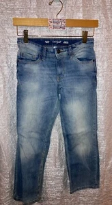 Size 10 Straight Stretch Medium & Light Wash Jeans Adjustable Waist Cat & Jack - Picture 1 of 3