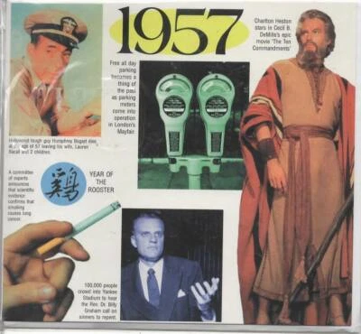 Jahrgang 1957 CD & Karte NEU Nat King Cole Peter Sellers Fats Domino Dean Martin - Bild 1 von 2