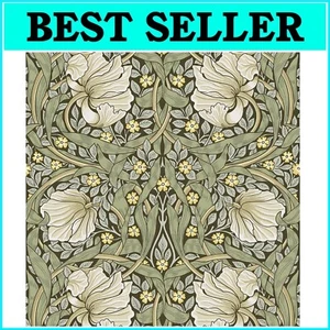 Waterproof Vintage Floral Wallpaper by William Morris - 48.5 Sq Ft Coverage - Picture 1 of 11