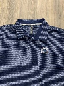 Polo Adidas uomo blu navy manica corta ricamata con colletto taglia 2XL a righe - Foto 1 di 7