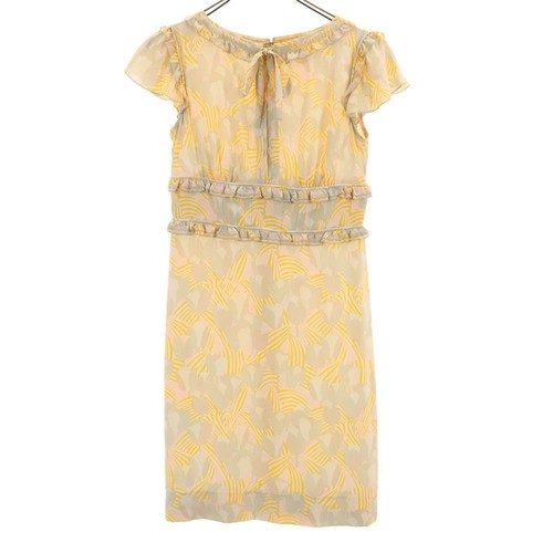 Tory Burch Mini Abito Manica Francese 2 Beige Donna