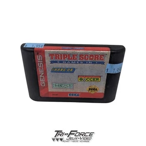 Triple Score 3 Juegos en 1 Sega Genesis SG Auténtico Gato SOLO probado - Imagen 1 de 1