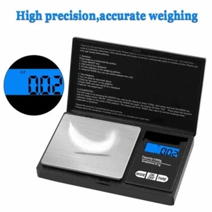 Digital Scale 1000g x 0.1g Jewelry Pocket Gram Gold Silver Coin Precise NEW - Picture 1 of 10