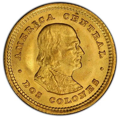 Costa Rica - 1926 - República 2 Colones - PCGS MS65 - SOLO 2 CLASIFICADOS NINGUNO MEJOR! Foto 1 de 4