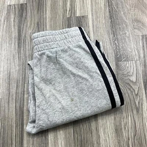 ADIDAS Elastic Waist 3 Stripes Grey Pull On Jogger Pants Youth Medium 10 / 12 - Picture 1 of 10