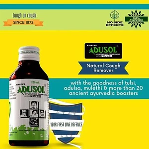 Ajanta Adusol Ayurvedic Syrup Tulsi Adulsa Jyesthimadh 100ml - Picture 1 of 5