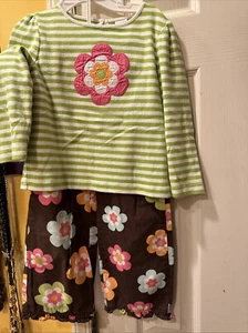 Gymboree Girl Striped Top Shirt Pantset 2-PC Set 4 4T - Picture 1 of 10
