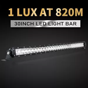 Slim 30inch LED Light Bar Spot Flood Combo Black Offroad Driving Work Waterproof - Picture 1 of 11