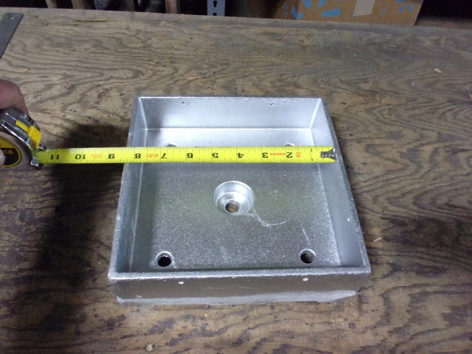 BEN DOUGLAS FOUNDRY (.COM) Post Base, Anchored 8x8, rough cut, Heavy Cast Aluminum MADE IN USA