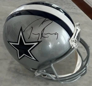 CASCO DE TAMAÑO COMPLETO FIRMADO RIDDELL AUTOGRAFIADO POR TONY ROMO DALLAS COWBOYS JSA - Imagen 1 de 3