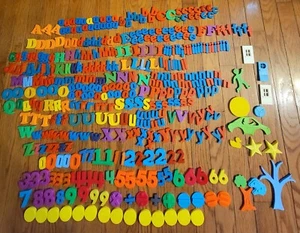 Vintage Huge Lot Plastic Fridge Magnetic Alphabet Letter Number Magnets 405 Pcs - Picture 1 of 8