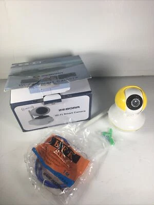 Cámara inteligente Zebora Wi-Fi blanca y amarilla nueva caja abierta Foto 1 de 4