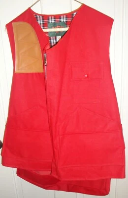 WFS Red Hunting Vest XL (46 - 48), Rubberized for Rain (MINT) - Image 1 of 3