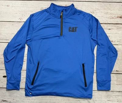 Толстовка мужская CAT Caterpillar на молнии 1/4 синяя размер M - Изображение 1 из 4