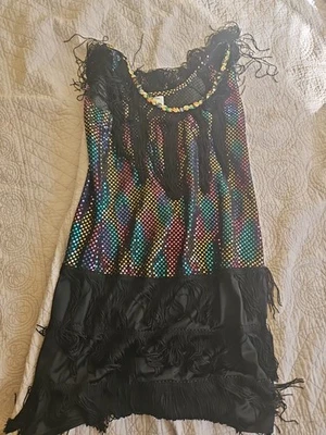 California Costum 系列小号 Flapper 服装黑色带亮片 — 第 1/3 张图片