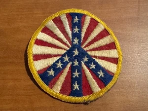 Vintage Red/White/Blue Stars and Stripes Peace Sign Patch - Picture 1 of 1