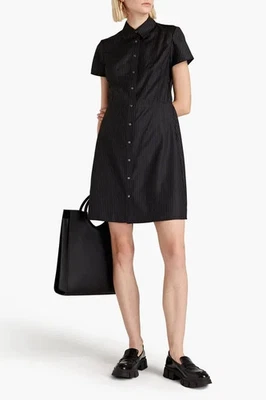 NWT THEORY STRIPED WOOL JACQUARD MINI SHIRT DRESS SIZE 4 - Image 1 of 4