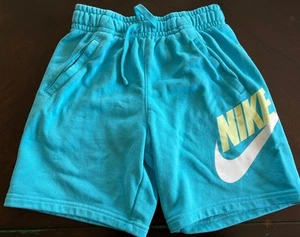 Nike Kids size Medium club fleece aqua youth shorts - Picture 1 of 3