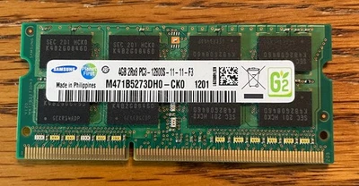 Samsung M471B5273DH0-CK0 4GB PC3-12800S SO-DIMM 1600 MHz DDR3 Memory -- TESTED - Image 1 of 2