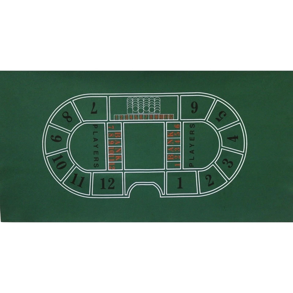 Diseño de Baccarat Fieltro Verde 36" X 72" Uso en el Hogar Estilo Casino NUEVO (bola) Foto 1 de 1