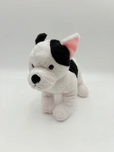 Manhattan Spielzeug schwarz weiß Welpe Hund Plüsch rosa Ohren Stofftier 2016 - 7 Zoll - Bild 1 von 6