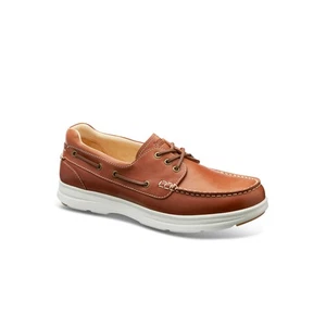 Samuel Hubbard Uomo "New Endeavor" Scarpa da Barca Classica Sella Pelle Marrone - Foto 1 di 6