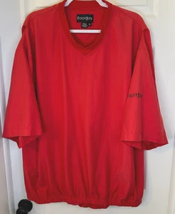 Vintage Footjoy Shirt Herren XL Rot V-Ausschnitt Kurzarm Windbreaker Golf Sport Oberteil - Bild 1 von 9