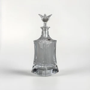 Bohemia Kristallglas Karaffe 0,7L Whisky Likör Karaffe Vintage Czech Republic - Bild 1 von 8