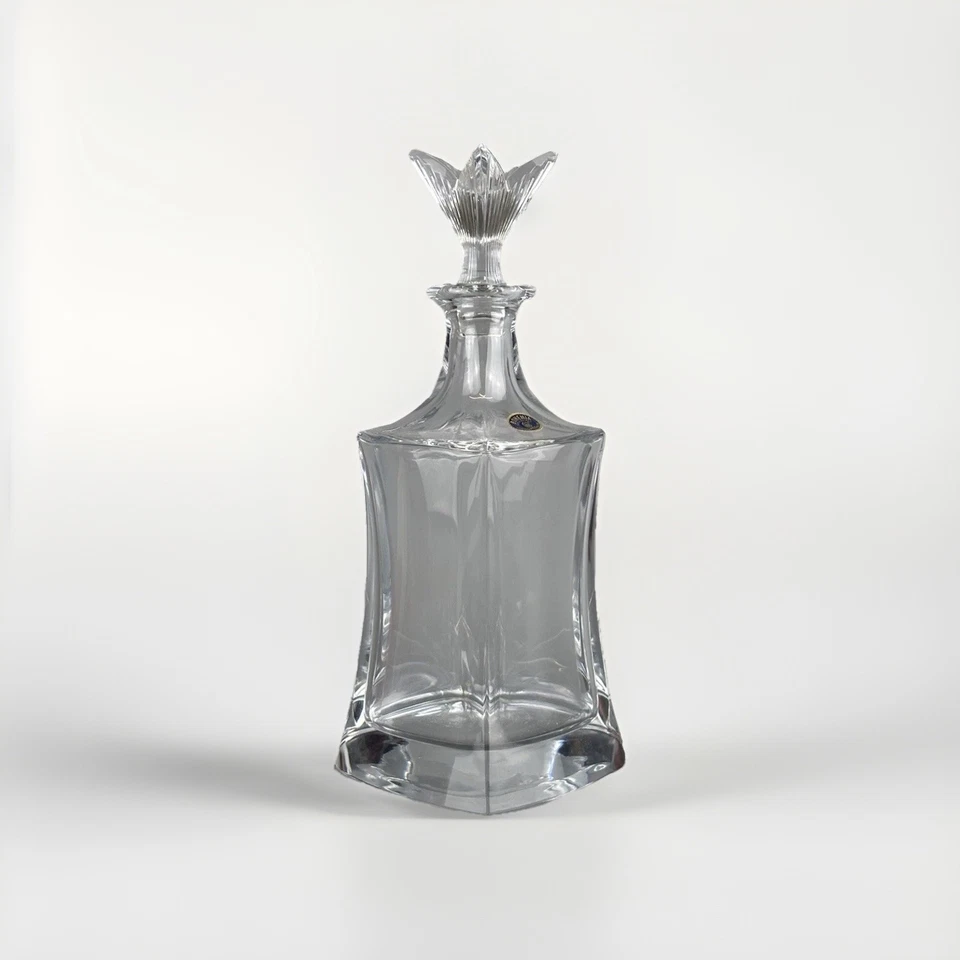 Bohemia Kristallglas Karaffe 0,7L Whisky Likör Karaffe Vintage Czech Republic - Bild 1 von 4