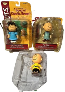 LOTTO Figurine Memory Lane Peanuts Good Ol' Charlie Brown Lucy Pig Pen Vintage 2002 - Foto 1 di 8